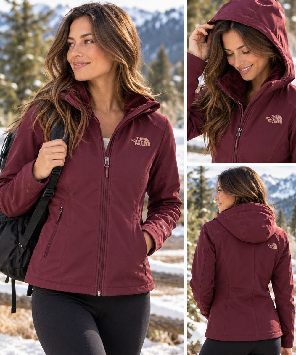 The North Face Shelbe Raschel WindWall Hooded Jacket Burgundy Small